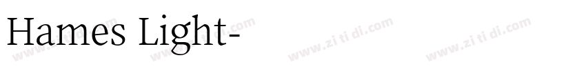 Hames Light字体转换
